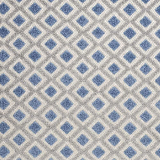 5' X 8' Blue And Gray Geometric Indoor Outdoor Area Rug - Homeroots - Flyclothing LLC