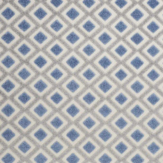 6' X 9' Blue And Gray Geometric Indoor Outdoor Area Rug - Homeroots - Flyclothing LLC