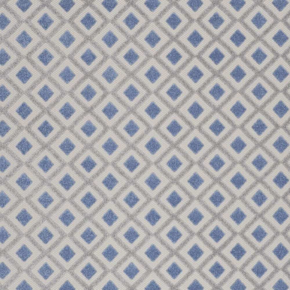 8' X 11' Blue And Gray Geometric Indoor Outdoor Area Rug - Homeroots - Flyclothing LLC