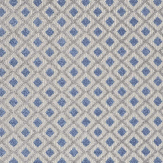 8' X 11' Blue And Gray Geometric Indoor Outdoor Area Rug - Homeroots - Flyclothing LLC