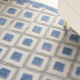 8' Round Blue And Gray Round Geometric Indoor Outdoor Area Rug - Homeroots - Flyclothing LLC