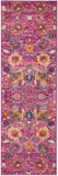 6' Fuchsia Floral Power Loom Runner Rug - Homeroots - Flyclothing LLC
