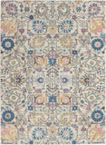 5' X 7' Orange And Ivory Floral Power Loom Area Rug - Homeroots - Flyclothing LLC