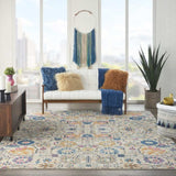 7' X 10' Orange And Ivory Floral Power Loom Area Rug - Homeroots - Flyclothing LLC