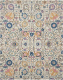 7' X 10' Orange And Ivory Floral Power Loom Area Rug - Homeroots - Flyclothing LLC