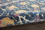 2' X 3' Navy Blue Floral Power Loom Area Rug - Homeroots - Flyclothing LLC