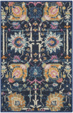 2' X 3' Navy Blue Floral Power Loom Area Rug - Homeroots - Flyclothing LLC