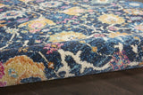4' X 6' Navy Blue Floral Power Loom Area Rug - Homeroots - Flyclothing LLC