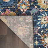 7' X 10' Navy Blue Floral Power Loom Area Rug - Homeroots - Flyclothing LLC