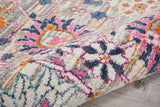 8' X 10' Silver Floral Power Loom Area Rug - Homeroots - Flyclothing LLC