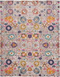 8' X 10' Silver Floral Power Loom Area Rug - Homeroots - Flyclothing LLC