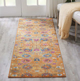 8' Sunset Floral Power Loom Runner Rug - Homeroots - Flyclothing LLC