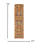 8' Sunset Floral Power Loom Runner Rug - Homeroots - Flyclothing LLC