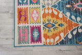 8' X 10' Blue And Pink Ogee Power Loom Area Rug - Homeroots - Flyclothing LLC