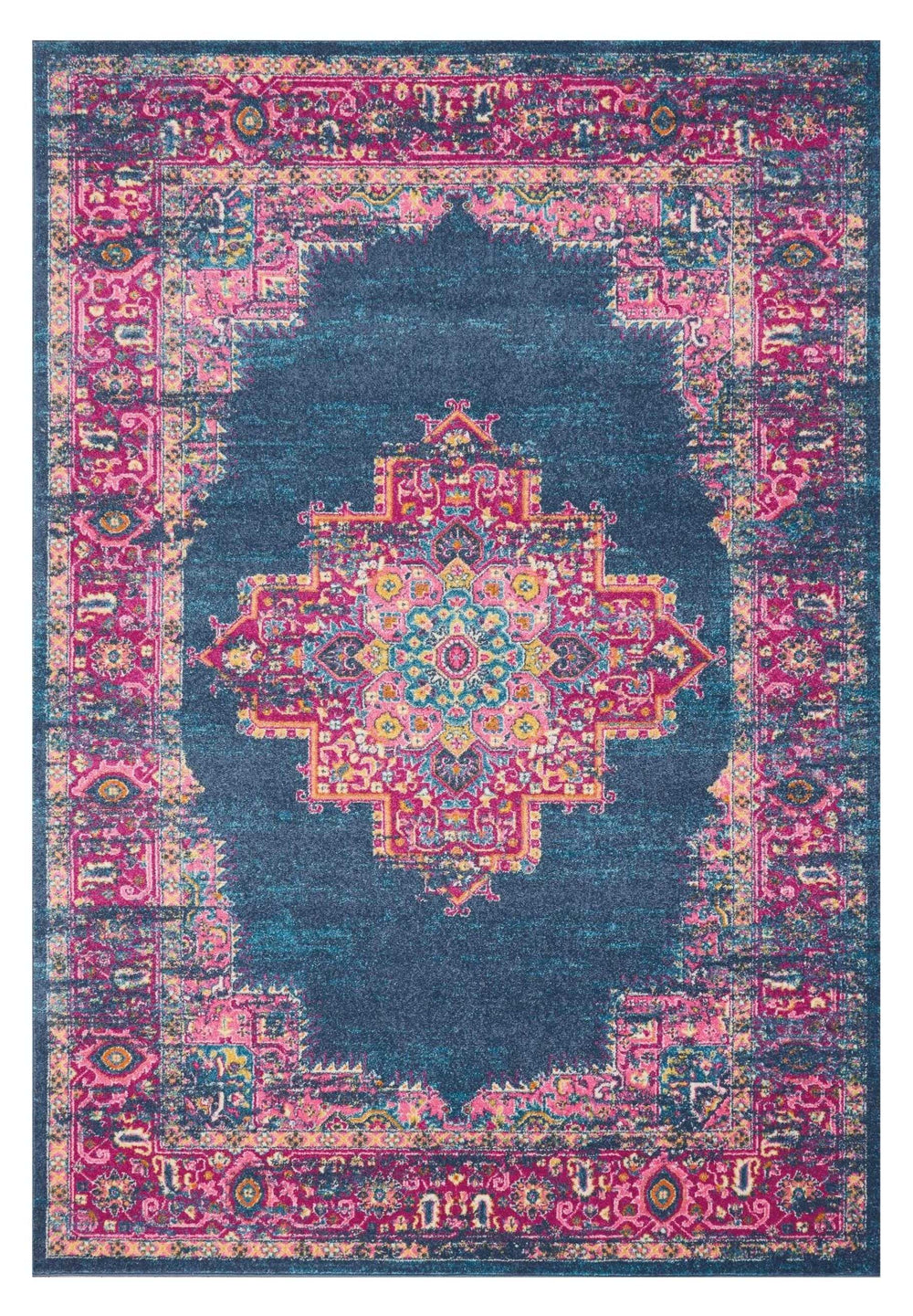 7' X 10' Blue Power Loom Area Rug - Homeroots - Flyclothing LLC