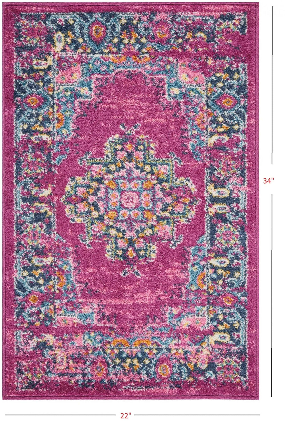 2' X 3' Fuchsia Power Loom Area Rug - Homeroots - Flyclothing LLC