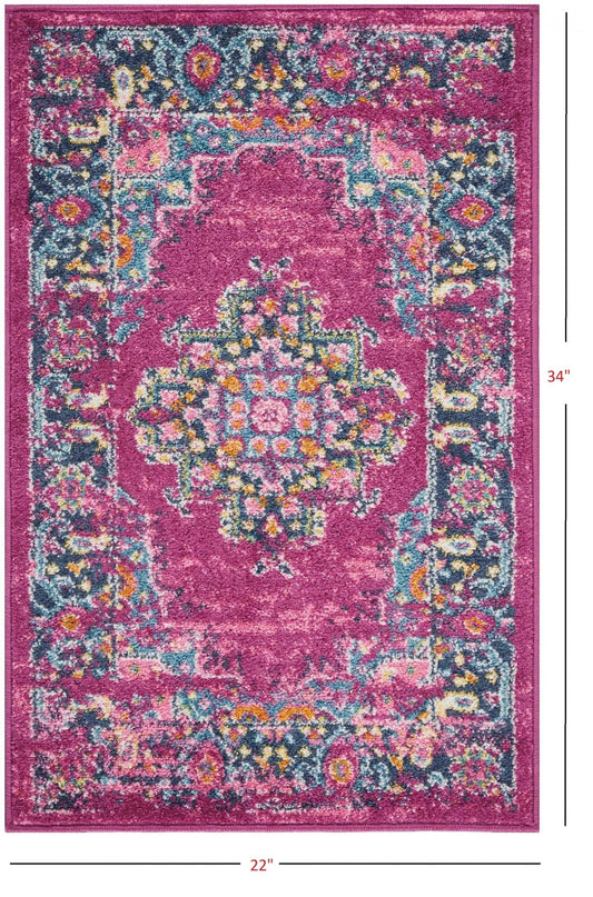 2' X 3' Fuchsia Power Loom Area Rug - Homeroots - Flyclothing LLC