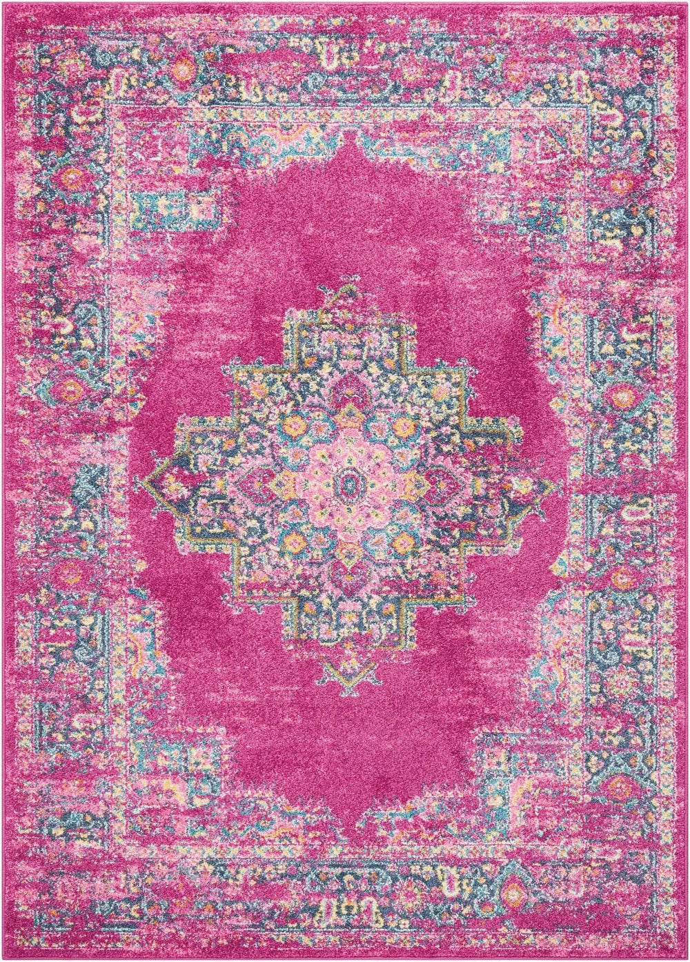 4' X 6' Fuchsia Power Loom Area Rug - Homeroots - Flyclothing LLC