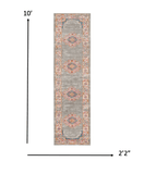 10' Gray Power Loom Runner Rug - Homeroots - Flyclothing LLC