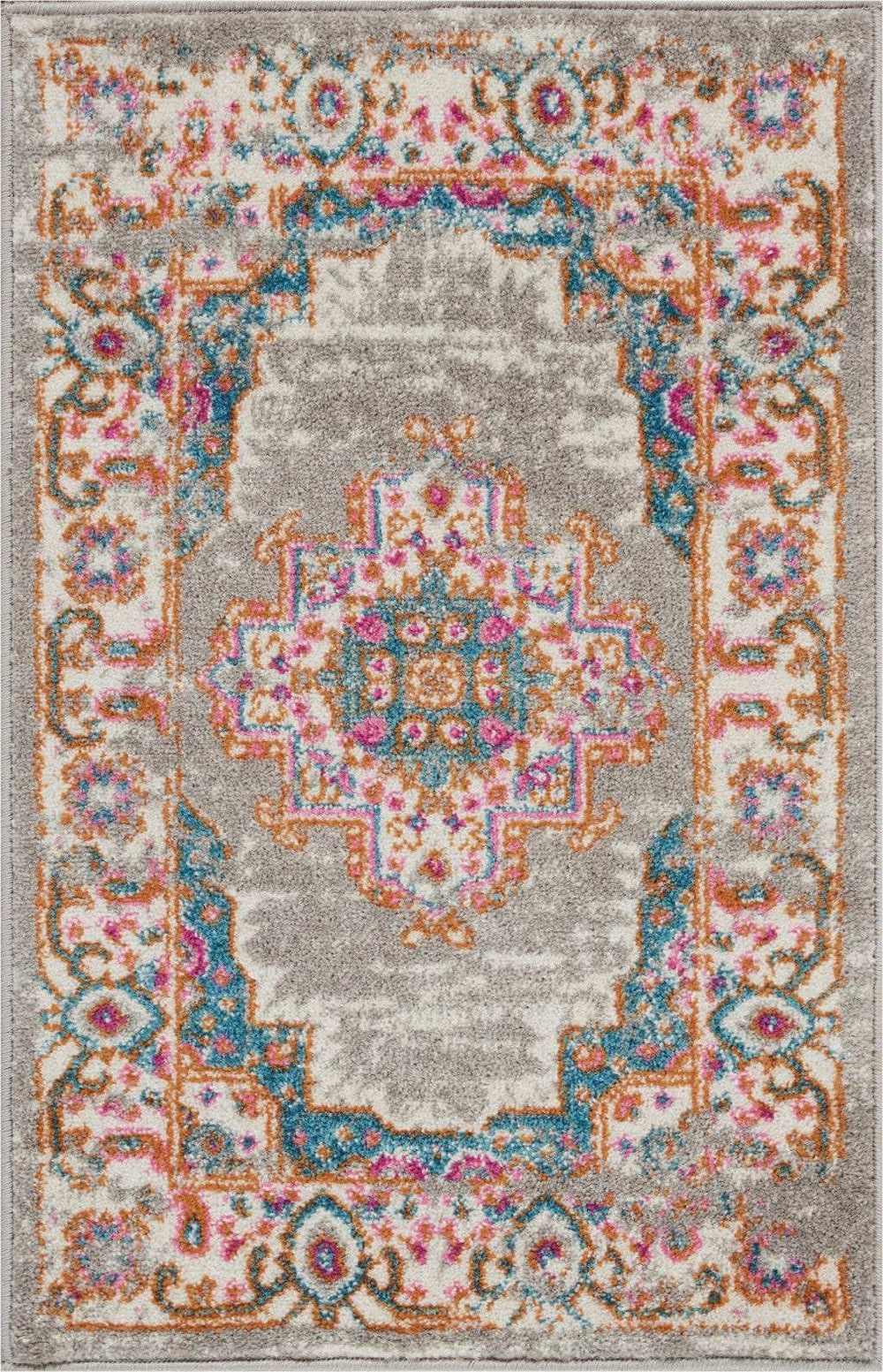2' X 3' Gray Power Loom Area Rug - Homeroots - Flyclothing LLC