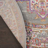 5' Gray Round Power Loom Area Rug - Homeroots - Flyclothing LLC