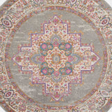 5' Gray Round Power Loom Area Rug - Homeroots - Flyclothing LLC