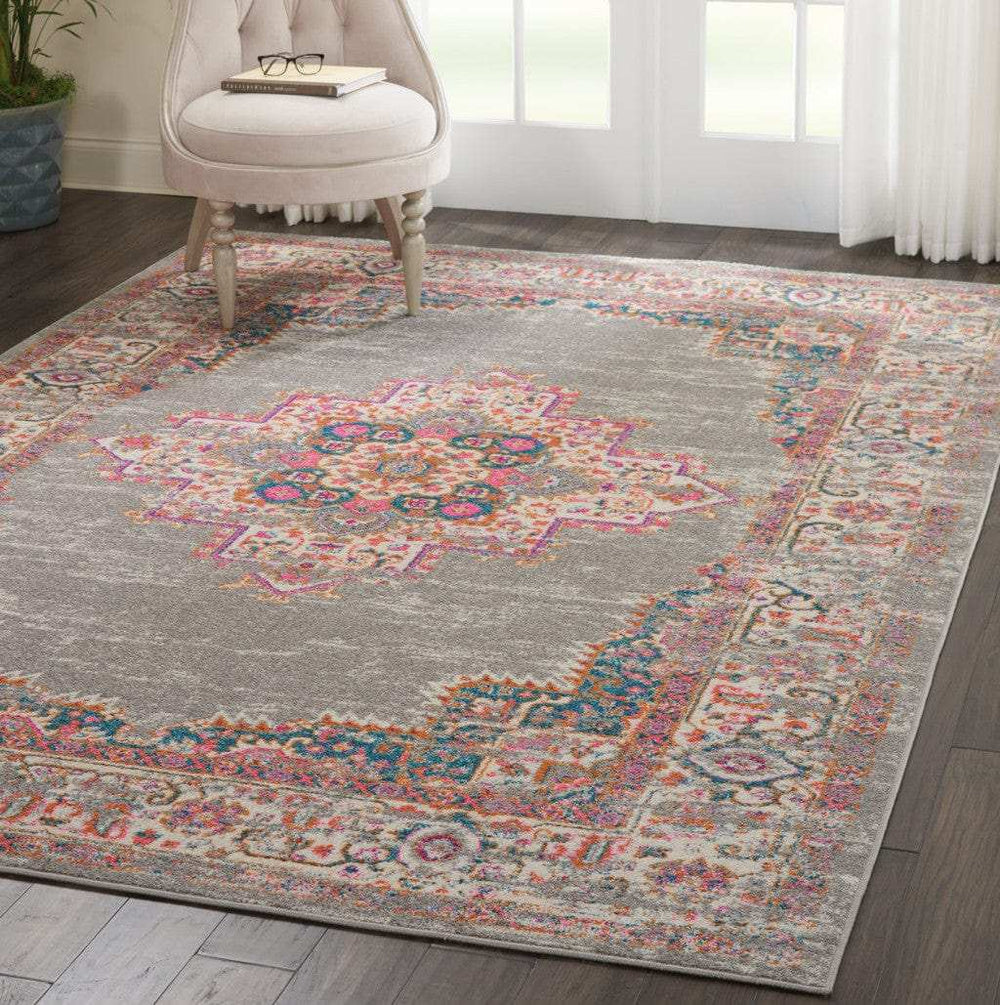 7' X 10' Gray Power Loom Area Rug - Homeroots - Flyclothing LLC