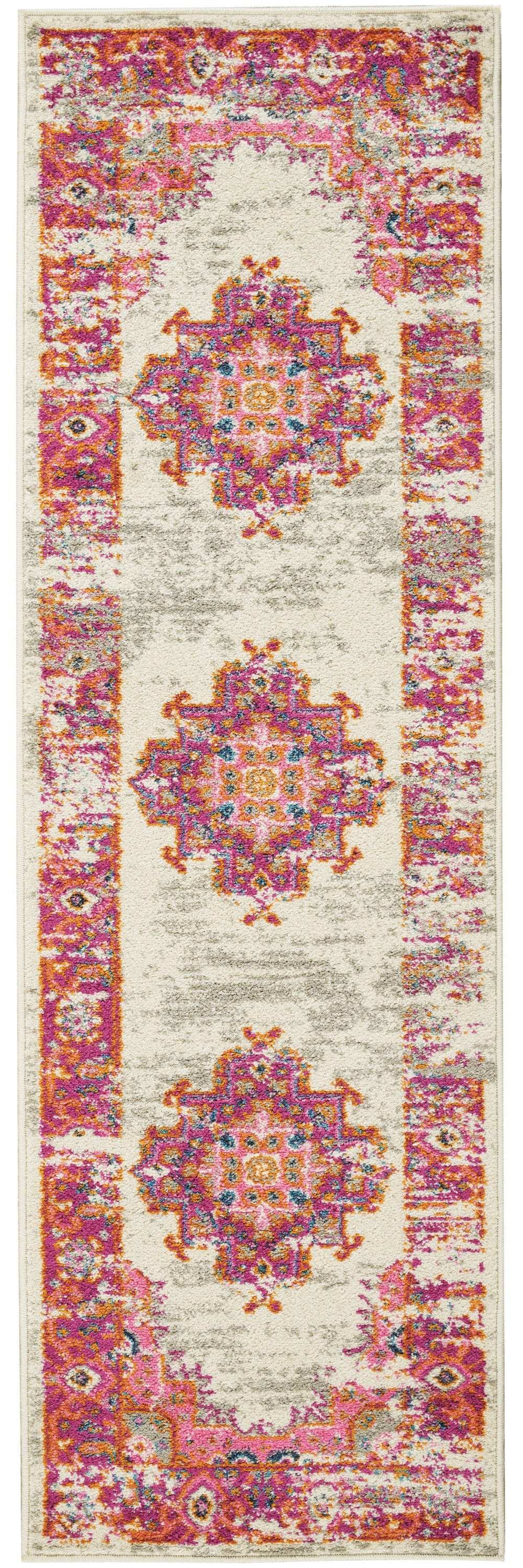 6' Fuchsia Power Loom Runner Rug - Homeroots - Flyclothing LLC