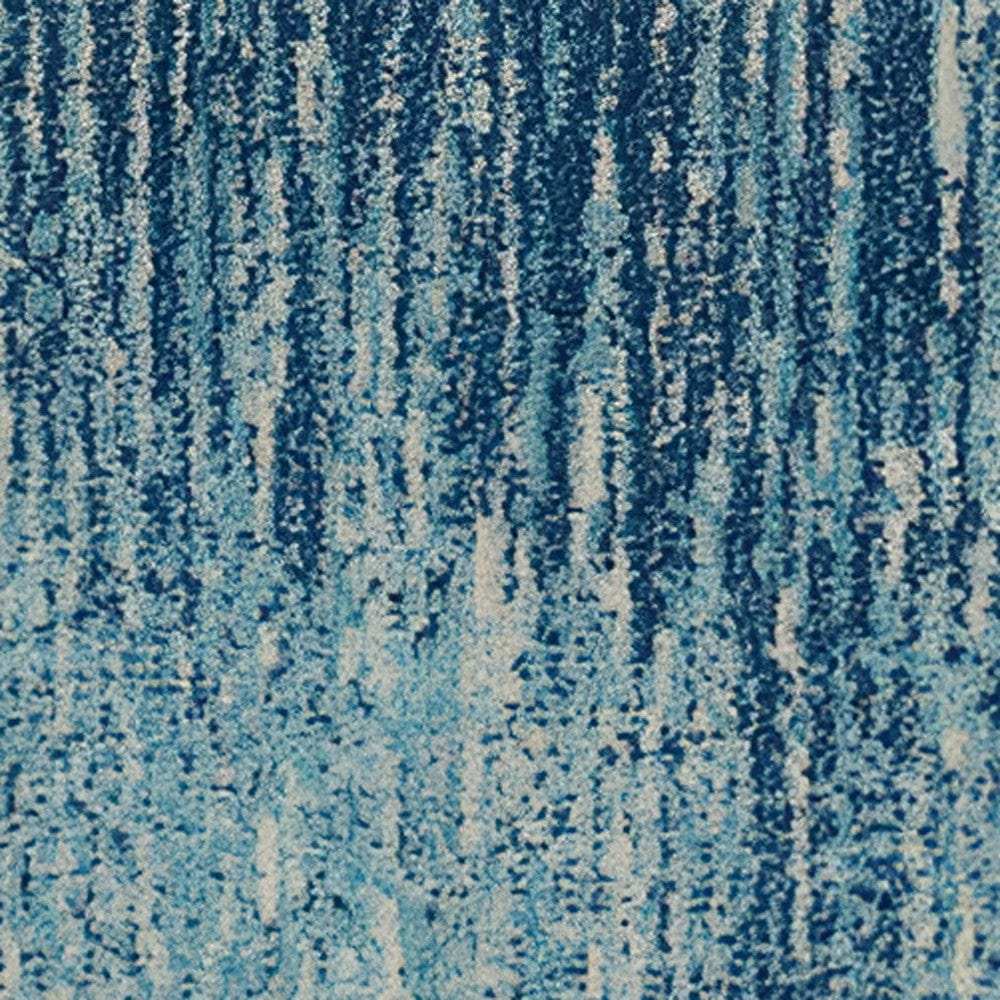 2' X 3' Blue and Ivory Abstract Power Loom Area Rug - Homeroots - Flyclothing LLC
