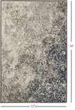 2' X 3' Gray And Ivory Abstract Power Loom Area Rug - Homeroots - Flyclothing LLC