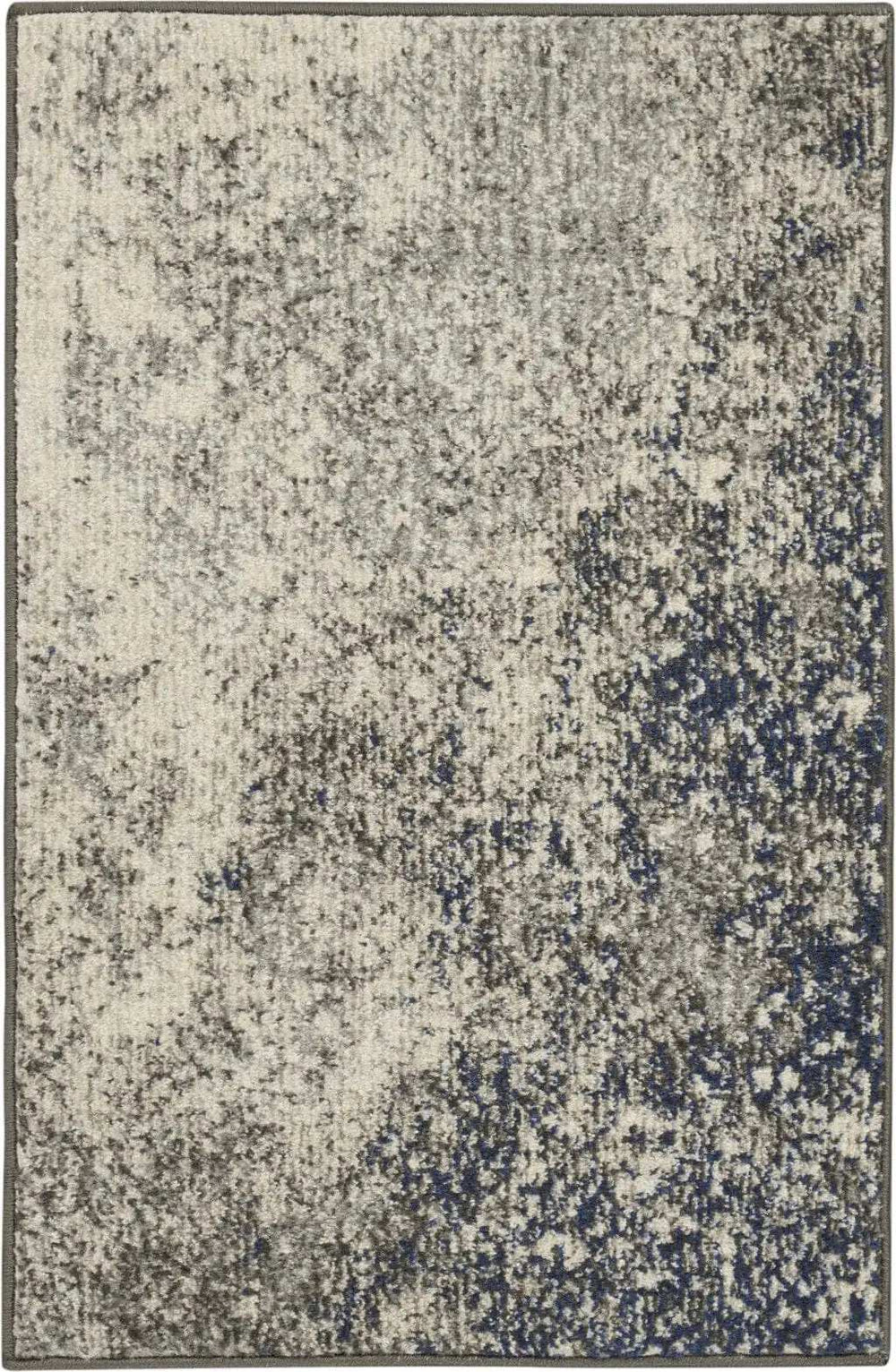 2' X 3' Gray And Ivory Abstract Power Loom Area Rug - Homeroots - Flyclothing LLC