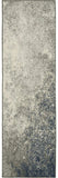 6' Gray And Ivory Abstract Power Loom Runner Rug - Homeroots - Flyclothing LLC