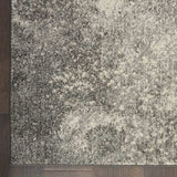 8' Gray And Ivory Abstract Power Loom Runner Rug - Homeroots - Flyclothing LLC