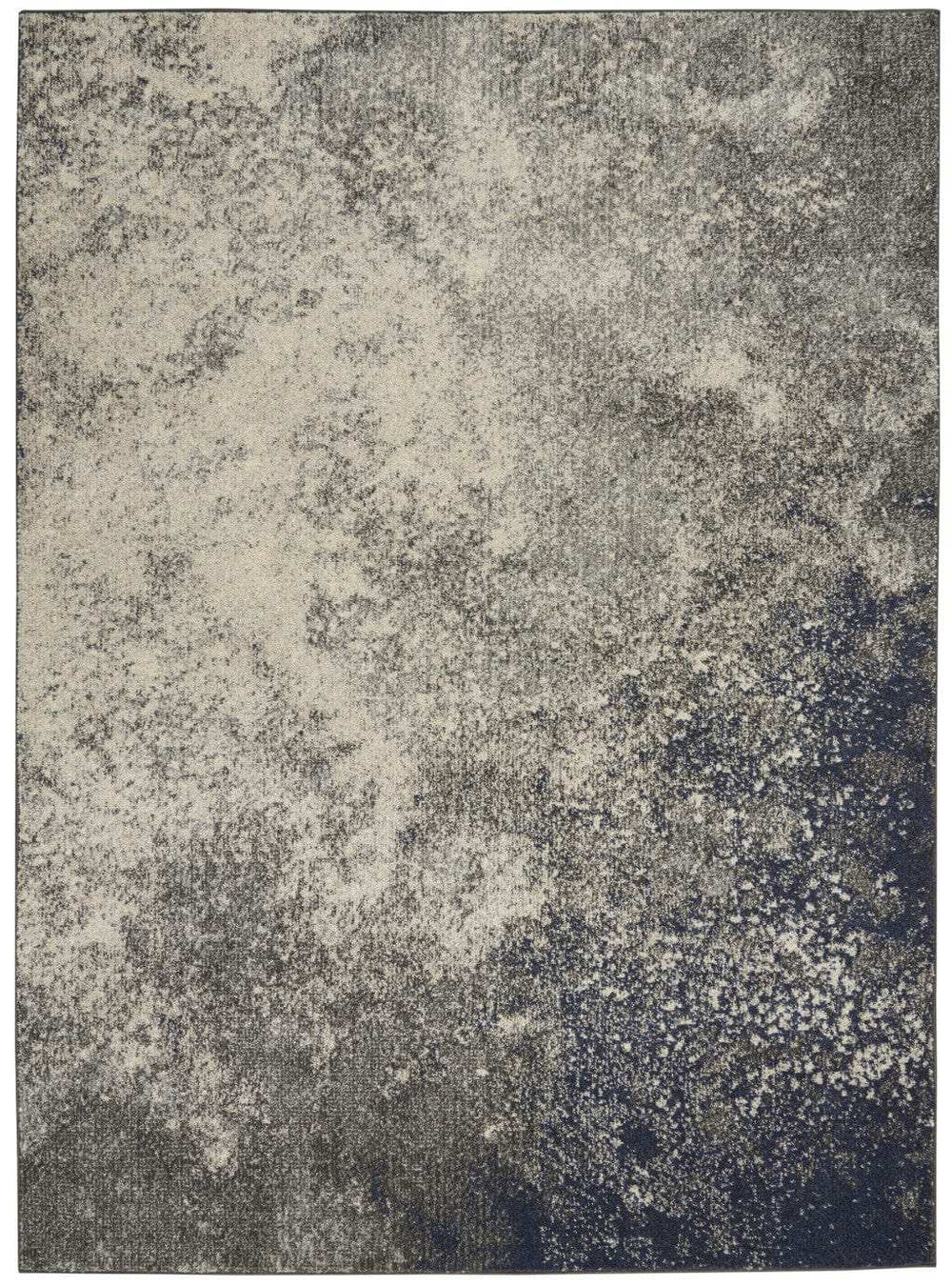 4' X 6' Gray And Ivory Abstract Power Loom Area Rug - Homeroots - Flyclothing LLC