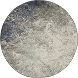 4' Gray And Ivory Round Abstract Power Loom Area Rug - Homeroots - Flyclothing LLC