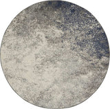 4' Gray And Ivory Round Abstract Power Loom Area Rug - Homeroots - Flyclothing LLC