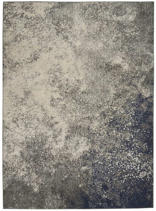 5' X 7' Gray And Ivory Abstract Power Loom Area Rug - Homeroots - Flyclothing LLC