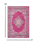 8' X 10' Fuchsia Power Loom Area Rug - Homeroots - Flyclothing LLC
