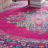 8' Fuchsia Round Power Loom Area Rug - Homeroots - Flyclothing LLC