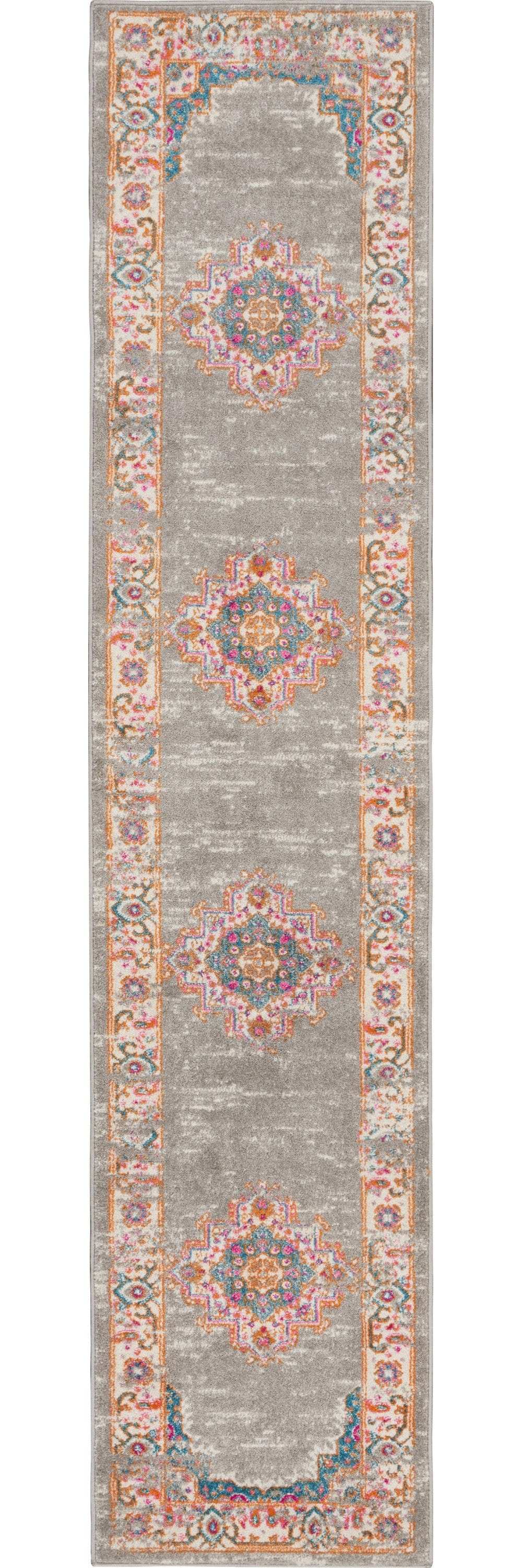 6' Gray Power Loom Runner Rug - Homeroots - Flyclothing LLC