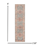 6' Gray Power Loom Runner Rug - Homeroots - Flyclothing LLC