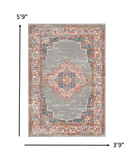 4' X 6' Gray Power Loom Area Rug - Homeroots - Flyclothing LLC