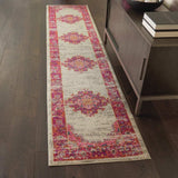8' Fuchsia Power Loom Runner Rug - Homeroots - Flyclothing LLC