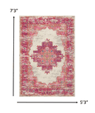 5' X 7' Fuchsia Power Loom Area Rug - Homeroots - Flyclothing LLC