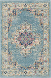 2' X 3' Light Blue Southwestern Power Loom Area Rug - Homeroots - Flyclothing LLC