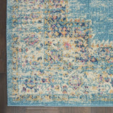 2' X 3' Light Blue Southwestern Power Loom Area Rug - Homeroots - Flyclothing LLC