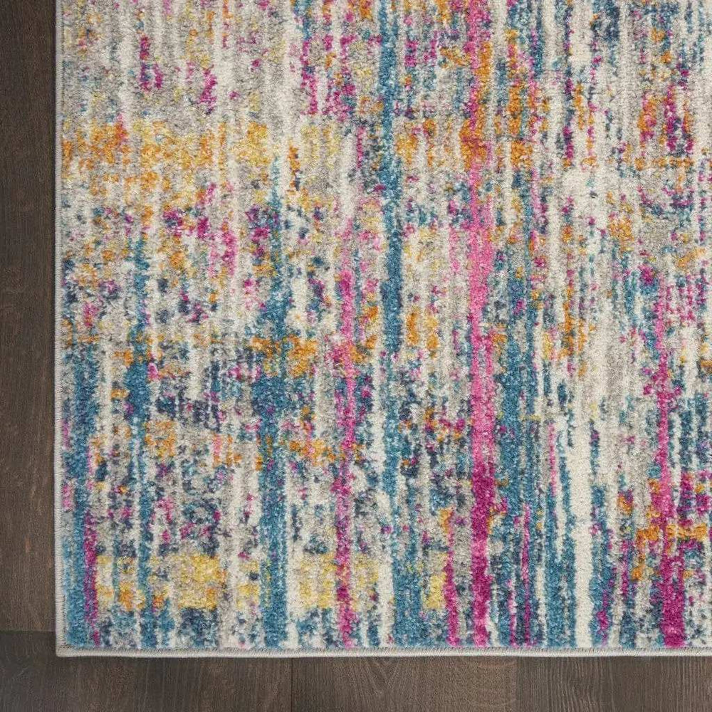 2' X 3' Pink And Ivory Abstract Power Loom Area Rug - Homeroots - Flyclothing LLC