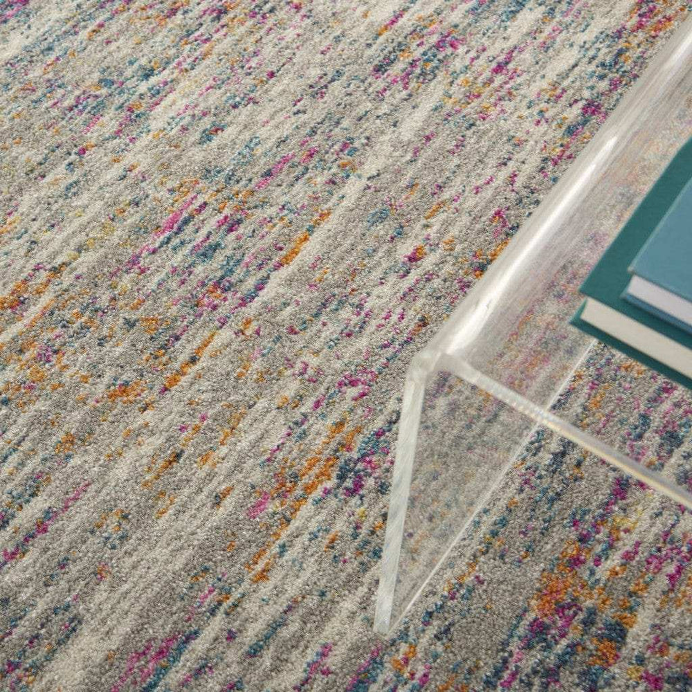 4' X 6' Pink And Ivory Abstract Power Loom Area Rug - Homeroots - Flyclothing LLC