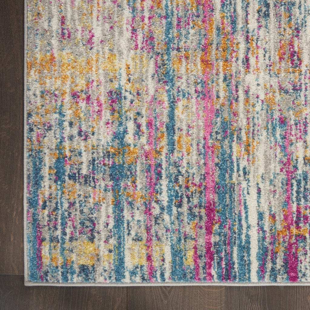 4' X 6' Pink And Ivory Abstract Power Loom Area Rug - Homeroots - Flyclothing LLC
