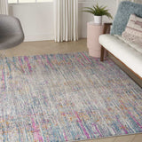 5' X 7' Pink And Ivory Abstract Power Loom Area Rug - Homeroots - Flyclothing LLC